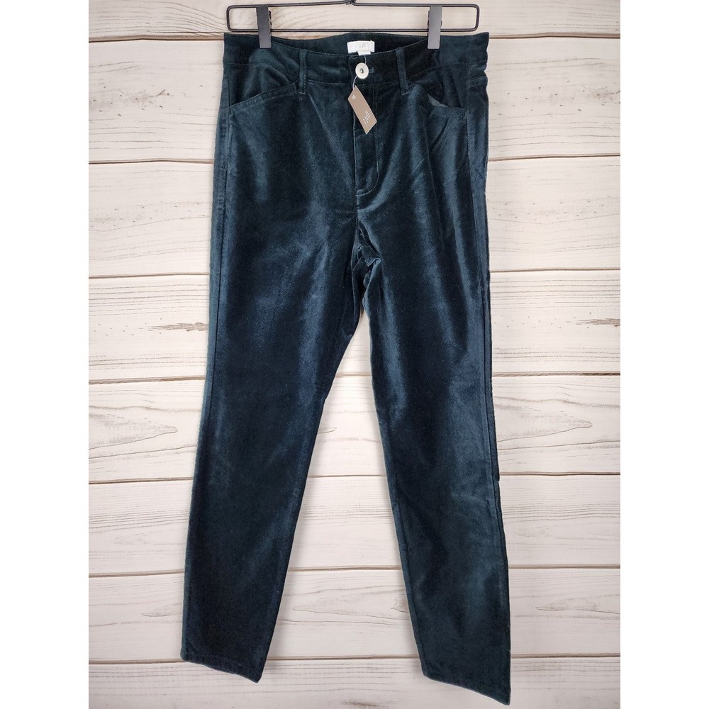 J Jill Luxe Velveteen High Rise Obsidian Womens 8 Medium